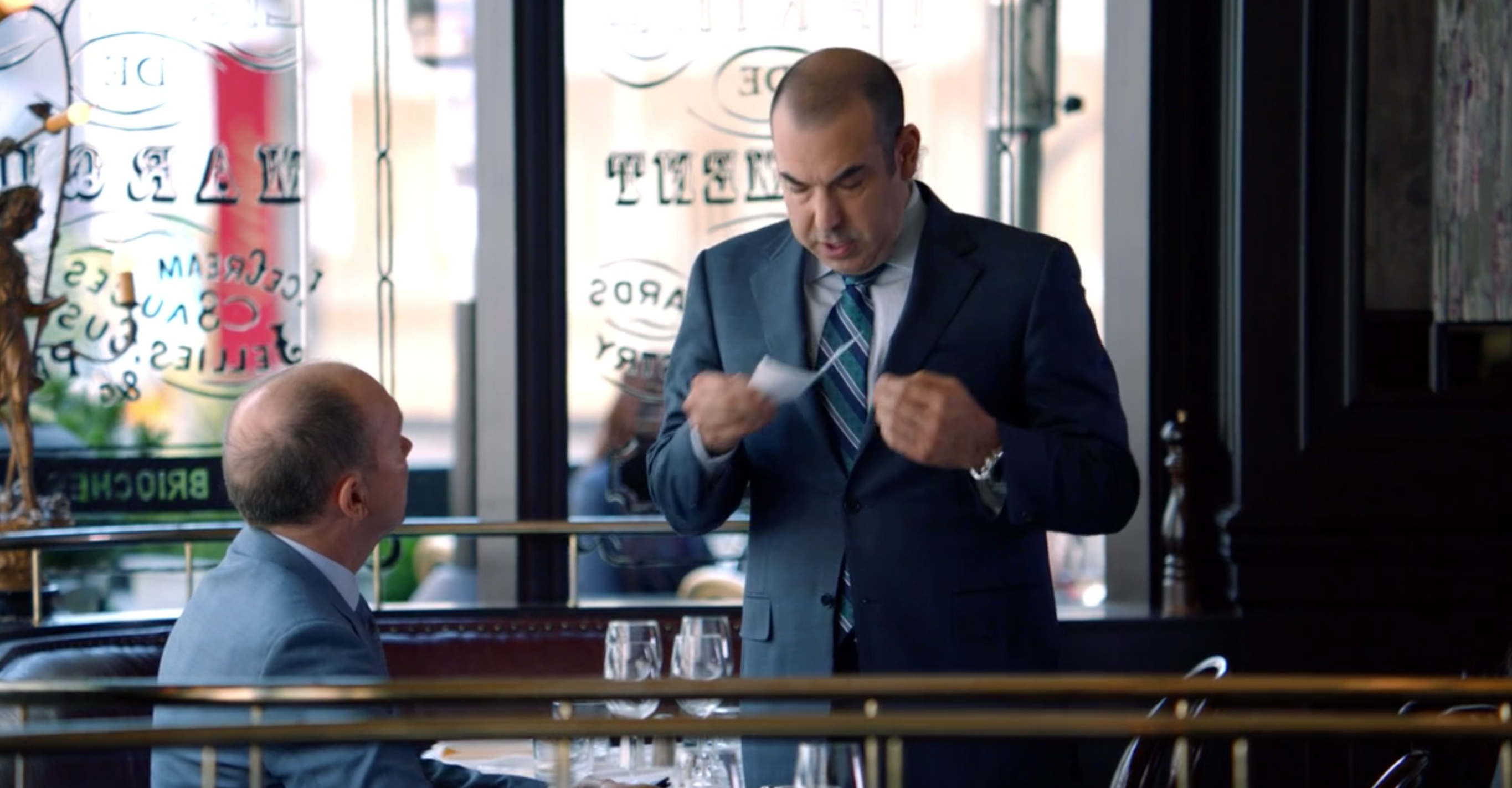 SUITS TV Series S05E05 Louis Litt's Check to Dellmore Foundation