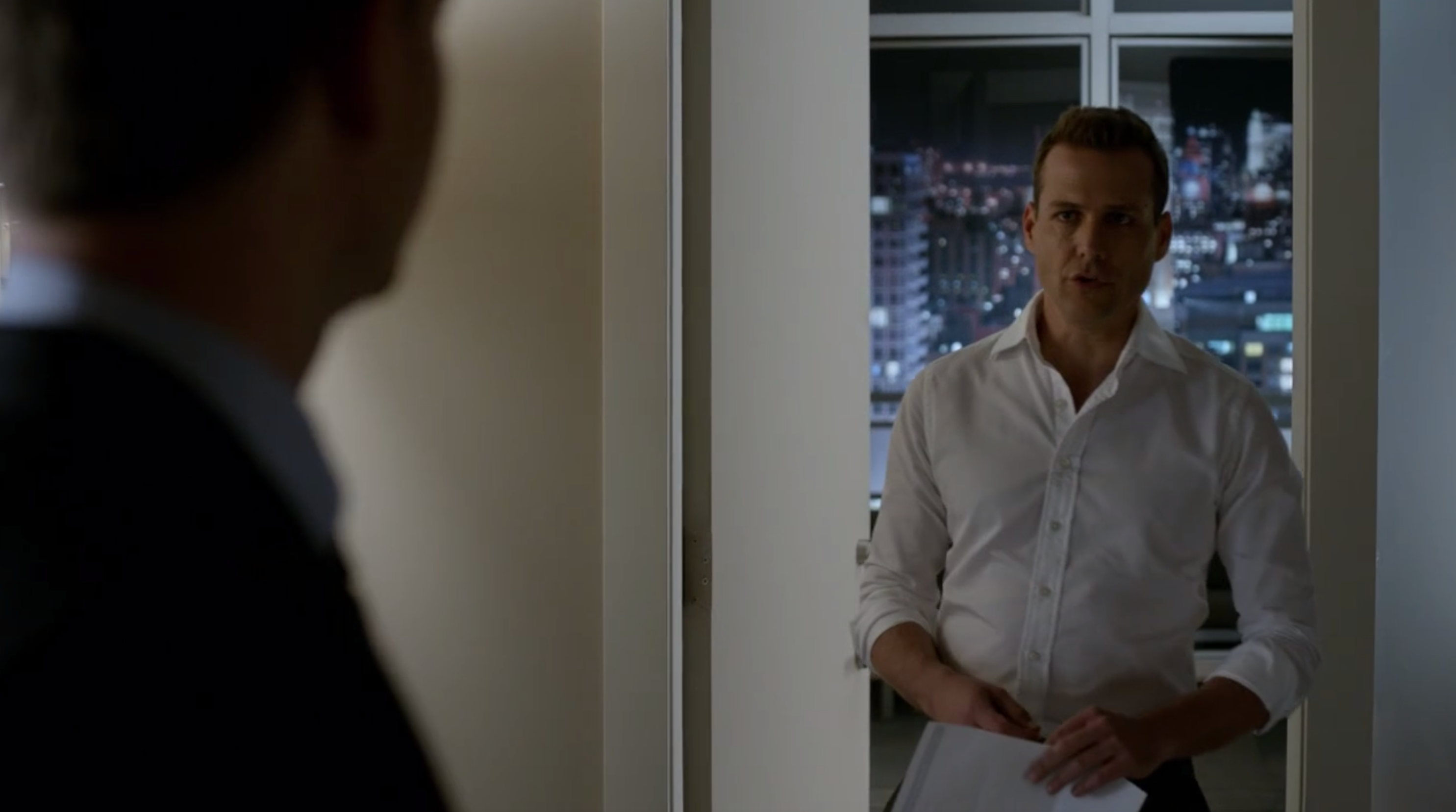 SUITS TV Series S03E15 James Quelling Bank Record Prop by Mike Ross to Harvey Specter